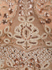 Champagne Peach Paisley Sequins and Beads Embroidered Design Satin Indo Western Draped Skirt and Top with Cape