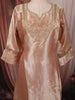 Champagne Rose Gold Beads Embroidered Design Tissue Silk Straight Cut Salwar Suit with Matching Dupatta