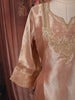 Champagne Rose Gold Beads Embroidered Design Tissue Silk Straight Cut Salwar Suit with Matching Dupatta