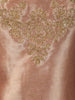 Champagne Rose Gold Beads Embroidered Design Tissue Silk Straight Cut Salwar Suit with Matching Dupatta