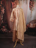 Champagne Rose Gold Beads Embroidered Design Tissue Silk Straight Cut Salwar Suit with Matching Dupatta