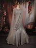 Champagne Silver Grey Heavy Sequins and Beads Embroidered Design Mermaid Net Lehenga