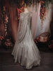 Champagne Silver Grey Heavy Sequins and Beads Embroidered Design Mermaid Net Lehenga