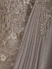 Champagne Silver Grey Heavy Sequins and Beads Embroidered Design Mermaid Net Lehenga