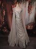Champagne Silver Grey Heavy Sequins and Beads Embroidered Design Mermaid Net Lehenga