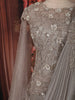 Champagne Silver Grey Heavy Sequins and Beads Embroidered Design Mermaid Net Lehenga
