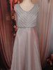 Champagne Silver Shimmer Embellished Design Party Wear Gown