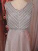 Champagne Silver Shimmer Embellished Design Party Wear Gown