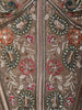 Champagne Taupe Brown Paisley Sequins and Beads Embroidered Design Holographic Indo Western Draped Skirt Corset Top with Choker Dupatta