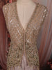 Champagne Taupe Heavy Sequins and Beads Embroidered Design Textured Indo Western Palazzo Suit with Matching Dupatta