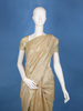 Champagne Gold Floral Zari Sequin Embellishment Organza Saree - Diadem