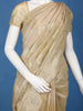 Champagne Gold Floral Zari Sequin Embellishment Organza Saree - Diadem