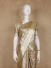 Champagne Gold Ikat Woven Tissue Silk Saree - Diadem