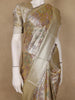Champagne Gold Ikat Woven Tissue Silk Saree - Diadem