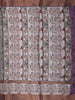 Charcoal Ash Grey Abstract Printed Design Semi Tussar Saree with Floral Border