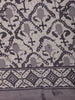 Charcoal Black Kalamkari Printed Design Mixed Silk Cotton Fancy Saree