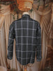 Charcoal Grey Checked Woven Design Cotton Formal Wear Full Sleeve Men Shirt