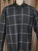 Charcoal Grey Checked Woven Design Cotton Formal Wear Full Sleeve Men Shirt