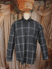 Charcoal Grey Checked Woven Design Cotton Formal Wear Full Sleeve Men Shirt