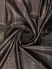 Charcoal Grey Gold Zari Striped Design Semi Tussar Saree with Contrast Border