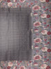 Charcoal Grey Striped Design Semi Tussar Silk  Saree