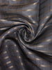 Charcoal Grey Striped Design Semi Tussar Silk  Saree