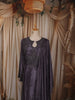 Charcoal Purple Heavy Beads Embroidered Design Satin Straight Cut Salwar Suit with Matching Dupatta