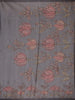 Charcoal Grey Floral Designed Semi Tussar Saree - Diadem