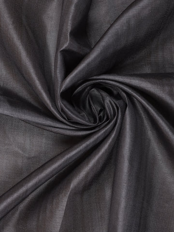 Charcoal Grey Floral Designed Semi Tussar Saree - Diadem