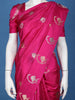 Charming Rani Pink Floral Design Banarasi Silk Saree - Diadem