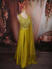 Chartreuse Green Heavy Sequins and Beads Embroidered Design Crepe Silk Party Lehenga with Matching Dupatta