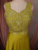 Chartreuse Green Heavy Sequins and Beads Embroidered Design Crepe Silk Party Lehenga with Matching Dupatta