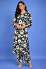Dark Green Floral Printed Cotton Salwar Suit