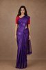 Purple Stripes Butta Motif Kanchipuram Silk Saree
