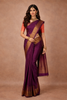 Purple Floral Zari Woven Kanchipuram Silk Saree