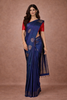 Royal Blue Striped Woven Pure Kanchipuram Silk Saree