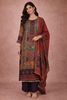 Multicolor Patchwork Print Synthetic Palazzo Salwar Suit