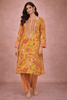 Olive Green Crepe Straight Cut Salwar Suit for Girls Adorned with Floral Prints and Embroidery