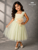 Light Green Net Gown with Bow Belt