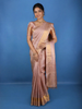 Light Pink Floral Woven Pure Kanchipuram Silk Saree
