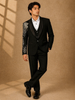 Black Lion Embroidery Coat Suit