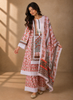 White Floral Design Cotton Salwar Suit