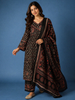 Black Ajrakh Design Printed Cotton Salwar Suit
