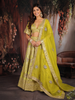 Diadem Women Yellow Silk Lehenga Choli Embroidered Designer Festive Wedding Wear Set
