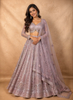 Diadem Women Lavender Net Lehenga Choli Heavy Embroidered Designer Wedding Wear