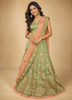 Diadem Women Green Silk Lehenga Choli Floral Embroidered Designer Wedding Wear