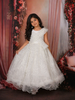 White Sequins Embellished Net Party Wear Kids Gown