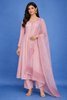 Dusty Rose Pink Sequins Embroidery Cotton Salwar Suit