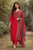 Pink Ajrakh Designs Cotton Rayon Straight Cut Salwar Suit