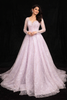 Lavender Net Ball Gown Embellished with Sequins and Beads